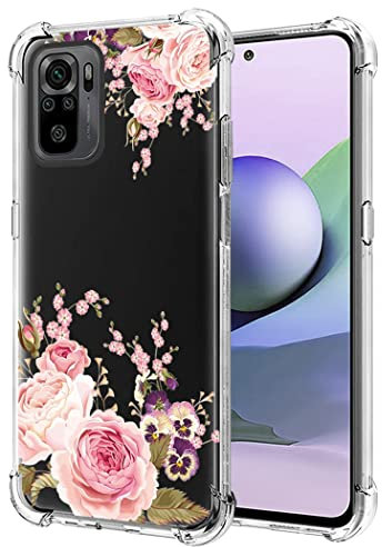 Yerebel Custodia per Redmi Note 10 5G/Poco M3 Pro/Redmi Note 10T 5G M2103K19G custodia carina, custodia trasparente flessibile paraurti TPU morbida gomma silicone custodia per telefono per Xiaomi