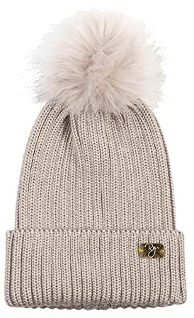 Rydale Ladies Pom Pom Hat Women's Bobble Hat Winter Beanie 12 Colours (Silver)
