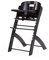 CHILDHOME, Chaise Haute Bebe Evolutive : De 0 mois à 85KG, Tablette Incluse, Bois de Hêtre, Arceau, Sécuritaire Harnais 5 points, Vis Invisibles, Evosit, Noir