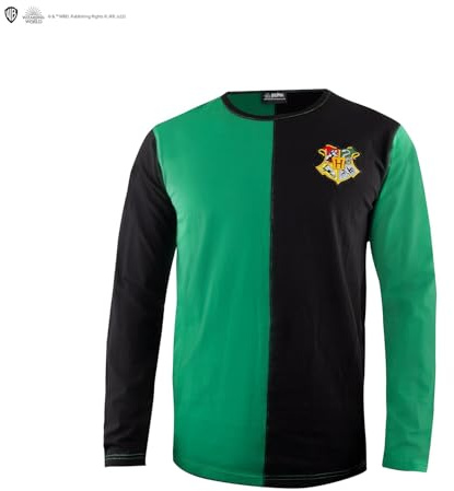 Cinereplicas Harry Potter – Three Wizards Tournament and Quidditch T-Shirt – Harry Potter/Cedric Diggory/Ravenclaw/Slytherin – XS/Child/S/M/L/XL – Official Licensed, Green, XL