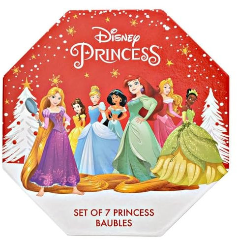 Disney Princess Set mit 7 glitzernden Acryl-Kugeln