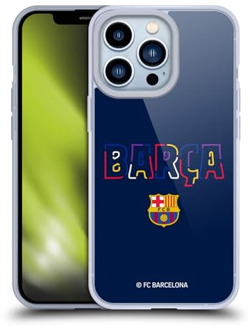 Head Case Designs Offizielle FC Barcelona Neon Barca Graphics Soft Gel Handyhülle Hülle kompatibel mit Apple iPhone 13 Pro
