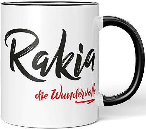 JUNIWORDS Tasse, Rakia, die Wundervolle, Schwarz (5285798)