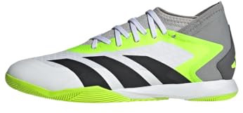 adidas Unisex Predator Accuracy.3 Indoor Boots Fußballschuhe, Cloud White/Core Black/Lucid Lemon, 42 2/3 EU