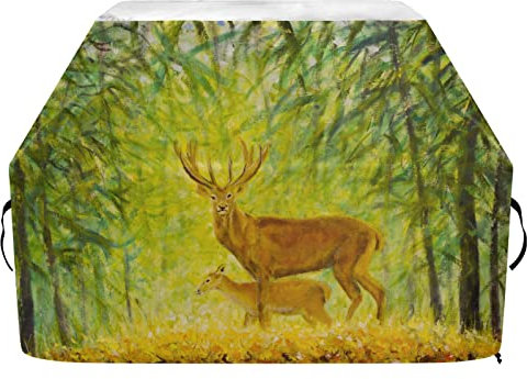 Forest Deers Grillabdeckung für den Außenbereich, 165 cm, strapazierfähig, wasserdicht, Grün