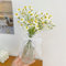 Smalldu Kleine weiße Gänseblümchen, künstlich, 2 Blumenstrauß, 25,4 cm, künstliche Gänseblümchen, Frühlings-Wildblume für Party-Dekoration (Vase Nicht mit Wolken)