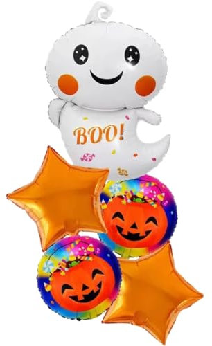 DIWULI Halloween Geist Boo Ballon-Set - Grusel Kinder-Party