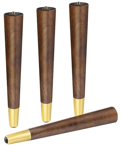 ALAMHI Möbelbeine aus Holz, 40,6 cm – Couchtischbeine – Mitte des Jahrhunderts Füße Ersatz für Tischbeine – Couchtisch, Schreibtisch, Stuhl, Kommode, Ottomane, Schrank, Bankbeine usw. Braun