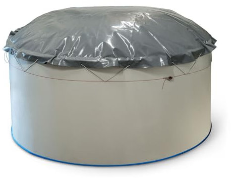 Aufblasbare Winterabdeckung für Pools | Besonders robust hochwertig langlebig 580g/m² | Einfache & problemlose Montage | Überwinterung Winter Herbst Schnee Schutz (Oval, 7,00 x 3,00 m)