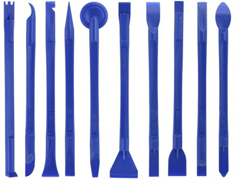 QUARKZMAN Juego de Herramientas de Apertura y Palanca Spudger de 10 en 1, Kit de Herramientas de Reparación de Electrónica con Hoja Curva para Teléfono Celular, Portátil, PC, Azul