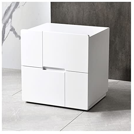 ULPro Nachttisch, Zimmer, Schlafzimmer, Nachttisch, Aufbewahrung, Nachttisch, Holzbrett, Aufbewahrung mit Zwei Schubladen, Nachttisch, Beistelltisch und Nachttisch (Farbe: D) (B)