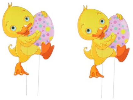 BESPORTBLE 2 STK Ostergartenstecklinge Ostern Rasen Hof Dekorationen Rasen Zeichen Ornament Embleme außen Osterdekoration Ostern-Rasendekorationen Traum schmücken Hühnerverzierung Statue