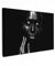 MuchoWow© Wandbilder Klein 30x20 cm Mini Schlafzimmer Home Deko Wohnung Bild Wohnzimmer Fotoleinwand Wand Bilder Leinwand Wall Decor Frau - Silber - Malerei - Schwarz und weiß - Porträt