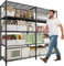 FTEYUET Lagerregal Schwerlastregal, 5 Ablage Metallregal Standregale Küchenregal Kellerregal Garagenregal (40 x 175 x 184 cm)