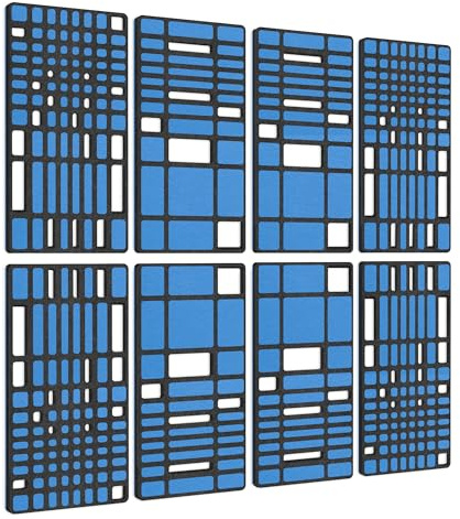 platino24 „MANHATTAN“ 8er-Set Akustik-Objekt/Wandpaneele für optimale Raumakustik/INNOVATIVES DESIGN / 200 x 200cm