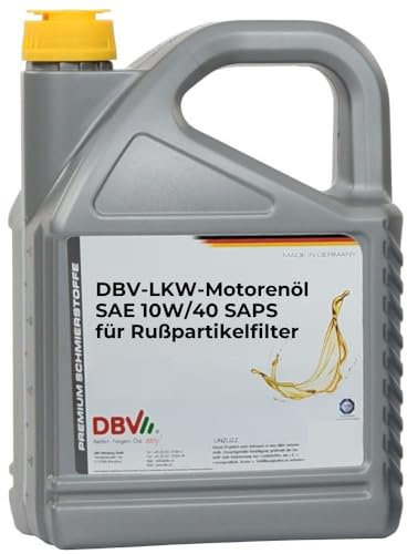 LKW-Motorenöl von DBV SAE 10W/40 SAPS für Rußpartikelfilter 2 x 5-Liter-Kanne