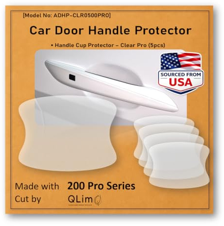 [3M]-5pcs(Pro) Customized Car Door Handle Cup Protector Made with 3M PPF | Made with 3M Paint Protection Film Pro Series, Sticker/Guard, Clear(Transparent), Anti Scratch, Universal Fit for Most Cars