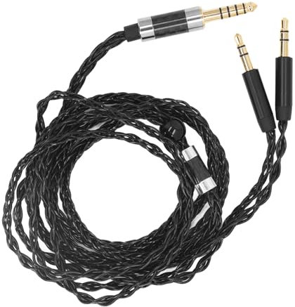 4,4 Mm Versilbertes Kopfhörerkabel, Kompatibel mit AH D600 AH D7200 AH AH D9200 AH D5200, Meze 99 Classics, Elear, 3,9 Fuß Langes PVC-OFC-Kabel