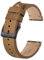 BISONSTRAP Distressed Leder Uhrenarmband, Uhren Armband für Herren, Schnellverschluss Federstege, 20mm, Hellbraun (Schwarze Schnalle)