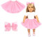 Puppe Puppenkleidung, Nette für Tutu Röcke, 5 Lagen Minirock Tüll Ballett Röcke, Weich und Bequem Tanz Tutus, with Schleife Haarspange tragen, Dress Up Party, Geburtstagsgeschenk für Mädchen