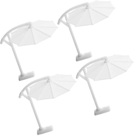 NAMOARLY Miniature Parasol Model Set 4pcs Mini Sunshade Umbrella for Patio Garden and Beach Scene Dollhouse Furniture