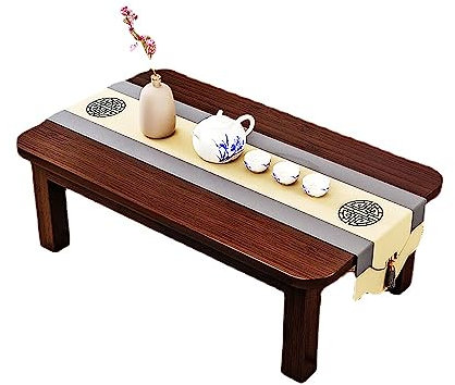 RUHEN Tragbarer Tatami-Couchtisch, japanischer Bodentisch, niedriger Tisch für, Kleiner Teetisch zum Sitzen auf dem Boden, Schreibtischtisch zum Zeichnen, Lesen und Lernen