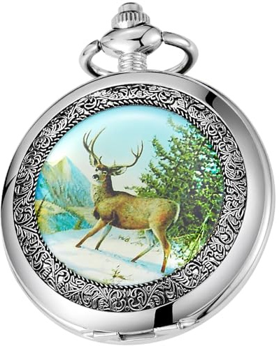 Tiong Antique Mechanical Pocket Watch with Chain for Men Steampunk Roman Numeral Pocket Watches Pendant with Box Graduation Birthday Gifts Father's Day