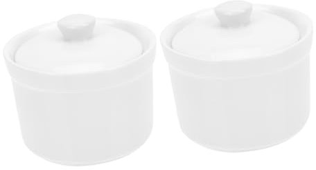 NAMOARLY 2pezzi Ciotole Zuppa in Ceramica Con Coperchio Piccole Pentole Da Stufato Leggere e Resistenti Per Uova Zuppe e Dessert Materiale Liscio e Facile Da Pulire Per Uso Domestico