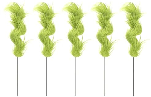MotiveTech 5 plettri per albero di Natale, riempitivi per vasi, decorazione per albero di Natale, colore verde pel