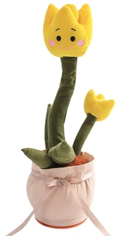 Tanzes Blumenspielzeug - Tragbares Wickeln Singen Plüschblumen, Wiederaufladbare Animierte Puppe | Lustiges Pädagogisches Musikalisches Rosenspielzeug Für Babys, , Mädchen, Interaktive USB -Ladu