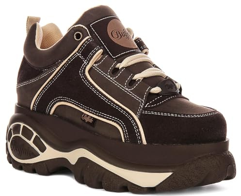 Buffalo Baskets en cuir pour femme Marron/beige 1339-14, marron, 40 EU
