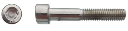 200 Metallschrauben, Zylinderkopf, Sechskant, CHC, 4 x 8 mm, DIN 912, Edelstahl A2. D-Work