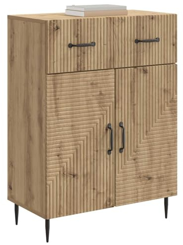 vidaXL Sideboard Artisan-Eiche 66 x 34,5 x 89,5 cm Holzwerkstoff, Elegante Vintage-Kommode, viel Stauraum, rechteckiges Design, vielseitig für Deine Einrichtung, Ordnung im Zuhause