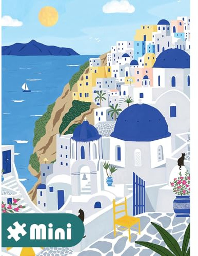 Pieces & Peace Puzzle Mini Santorin 96 Teile Spielzeug.