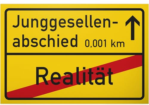 DankeDir! Junggesellenabschied Ortsschild Lustige Geschenkidee Bräutigam - Junggeselle Geschenk Bachelor Party Witziger Scherzartikel - Spaßartikel Zubehör Saufen