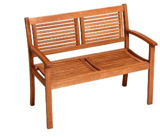 gartenmoebel-einkauf Gartenbank Cordoba 2-sitzer, Eukalyptus Holz, FSC®-Zertifiziert