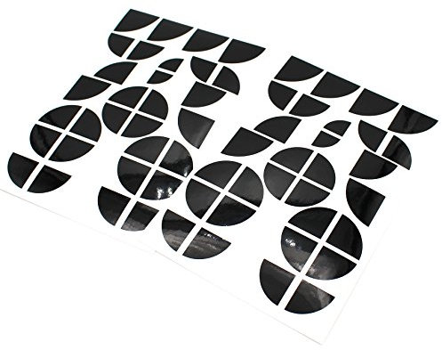 Finest-Folia Emblem Ecken Folie kompatibel mit BMW selbstklebend wasserfest Aufkleber Glanz Auto Zubehör (K004 Schwarz Schwarz)