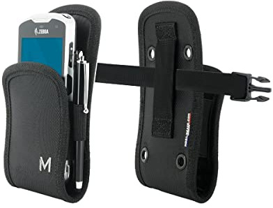 MOBILIS Basic Holster for Mobile Scanner & Smartphone with Belt (Size M) | Universal Carrying & Storing Pouch for Touch Computer & Cell Phone - Easy Access System - Screw Holes for Forklift Fixation