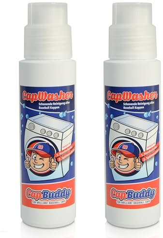 Cap Buddy Cap Washer Doppelpack Waschmittel zur schonenden Kappenreinigung Aller Baseballmützen besonders geeignet zur vorreinigung im Capbuddy für die Spülmaschine