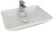 Aqua Bagno | Design Waschbecken freistehend, Aufsatzwaschbecken, Keramikwaschbecken, Waschtisch ohne Überlauf | 53 cm