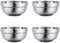 BESTonZON 13 cm Doppelschicht Edelstahl Schalen Anti- ?e Isolierte Sch¨¹ssel Suppe Sch¨¹ssel Familie Geschirr Reis Sch¨¹sseln (4pcs)