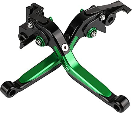 Motorrad Einstellbar Faltbar Brems Kupplungshebel CNC Aluminium für Z900 Z 900 2017 2018 2019 2020-Schwarz+Grün