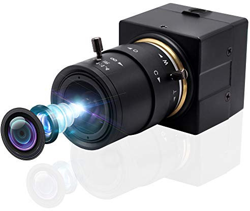 Svpro 8MP Webcam with Zoom Lens,2.8-12mm Varifocal Lens,Manual Focus, IMX179 Sensor,High Definition 3264x3448, USB2.0 Plug and Play Computer Camera for Industrial and Machine Vision