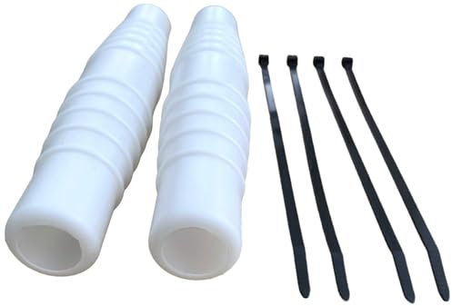 2x Pool-Schlauchverbinder Ø 32-38mm inkl. 4x Kabelbinder - Pool-Schlauchadapter Doppelschlauchtülle 2er Pack