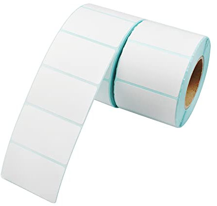 burkfeeg 1600 Stück Thermo Etiketten auf Rolle Drucker Etiketten Selbstklebend Adressaufkleber Blanko Etiketten für Lager, Versandetiketten DPD (30 × 50mm)
