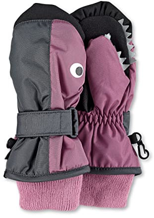 Sterntaler Baby Unisex Kinder Fäustel Handschuh - Baby Fäustlinge Winter, Baby Handschuhe - wasserdicht aus Funktionsmaterial - brombeer, 3