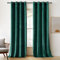 Woaboy Samtvorhänge Grün Verdunkelungsvorhang Gardinen Samt mit Ösen Blickdicht Wohnzimmer Blackout Curtains Thermovorhang Schalldämmend Schlafzimmer 2er Set 140x260cm (B x H) Dunkelgrün