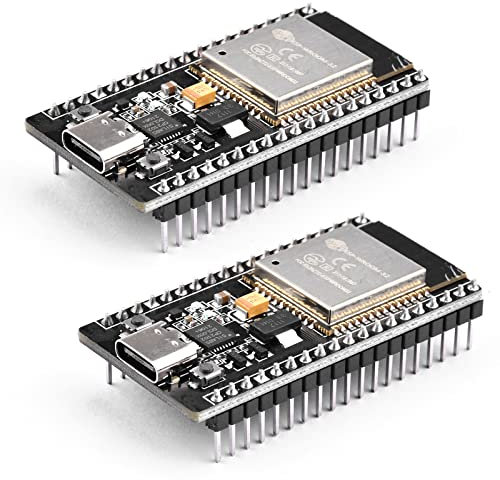 diymore 2 Stücke für ESP32 NodeMCU Entwicklungsboard für ESP32 USB C 2.4 GHz WLAN WiFi Bluetooth CP2102 Chip