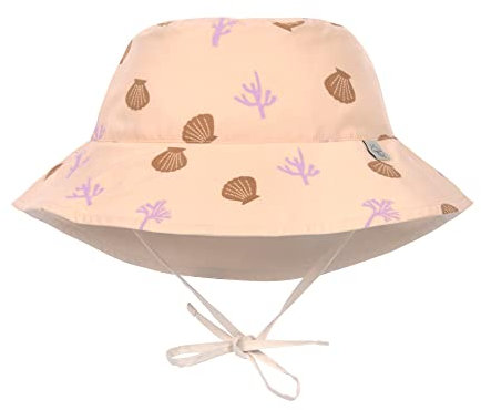LÄSSIG Baby Kinder Sonnenhut Strandhut Sommerhut Sonnenschutz Kinderhut Babymütze wendbar atmungsaktiv UV-Schutz 80/Sun Protection Bucket Hat Corals peach rose, 19-36 Monate, Größe: 50/51