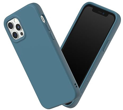 RhinoShield Coque Compatible avec [iPhone 12 Pro Max] | SolidSuit - Coque Fine avec Technologie d'absorption des Chocs et Finition Premium Matte - Océan Bleu